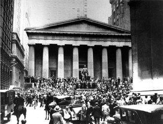 Продажа акций на Wall Street, 1929 г.