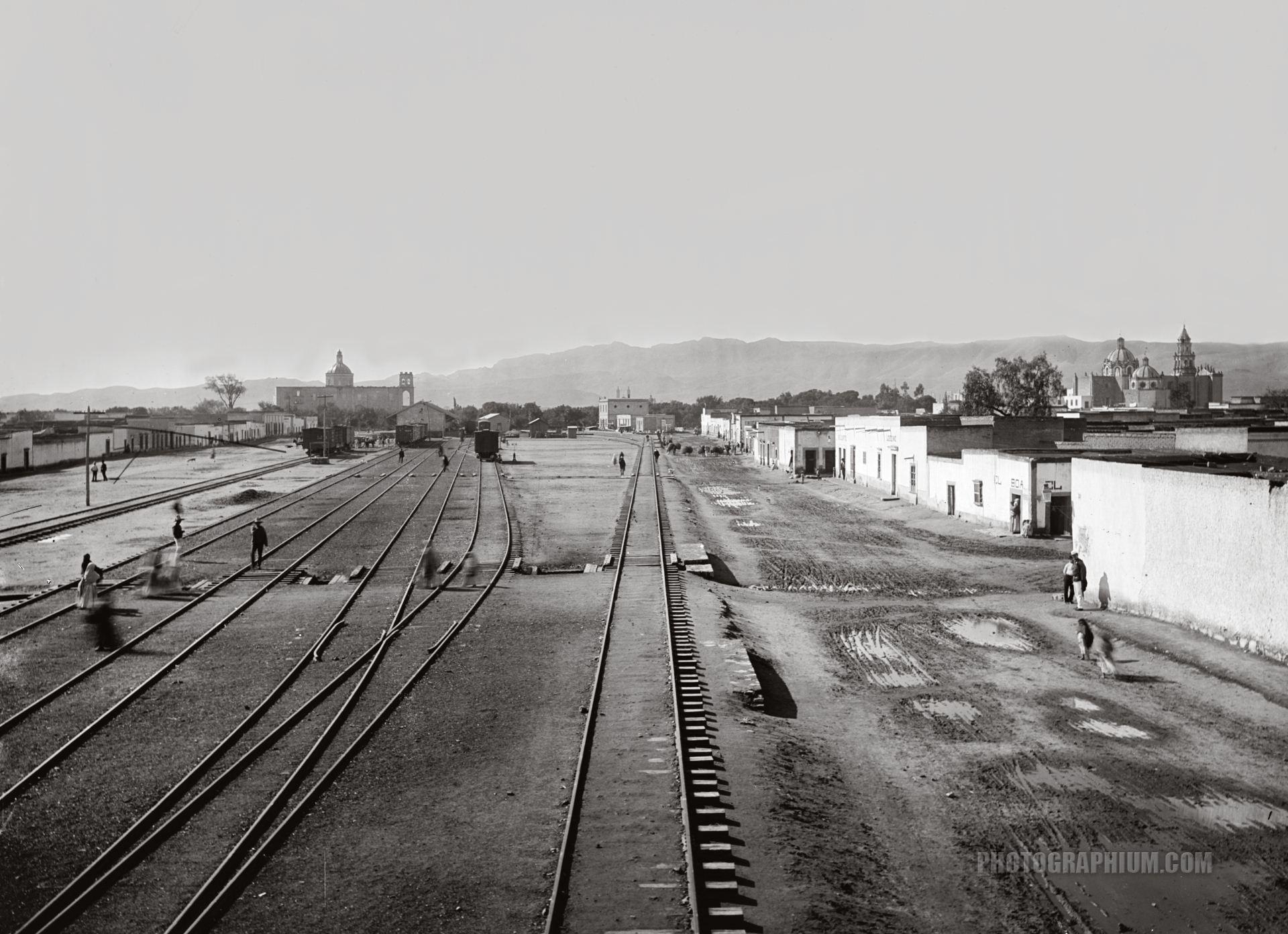 общий вид центральной станции Сан Луис в Мексике 1880-1897