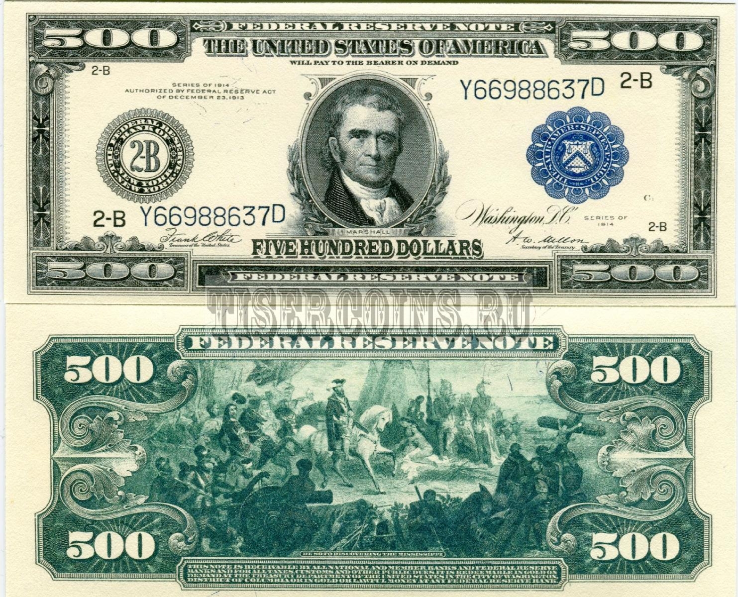 Банкнота 500 $ 1918 г