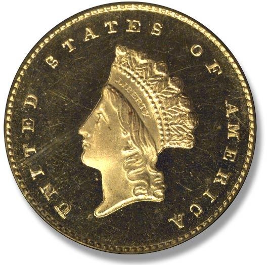 Аверс золотого доллара II типа
