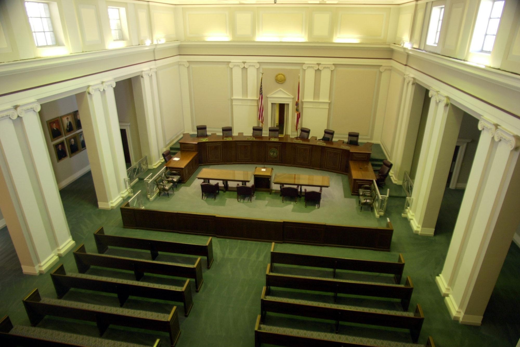Зал для слушаний Верховного федерального суда США
