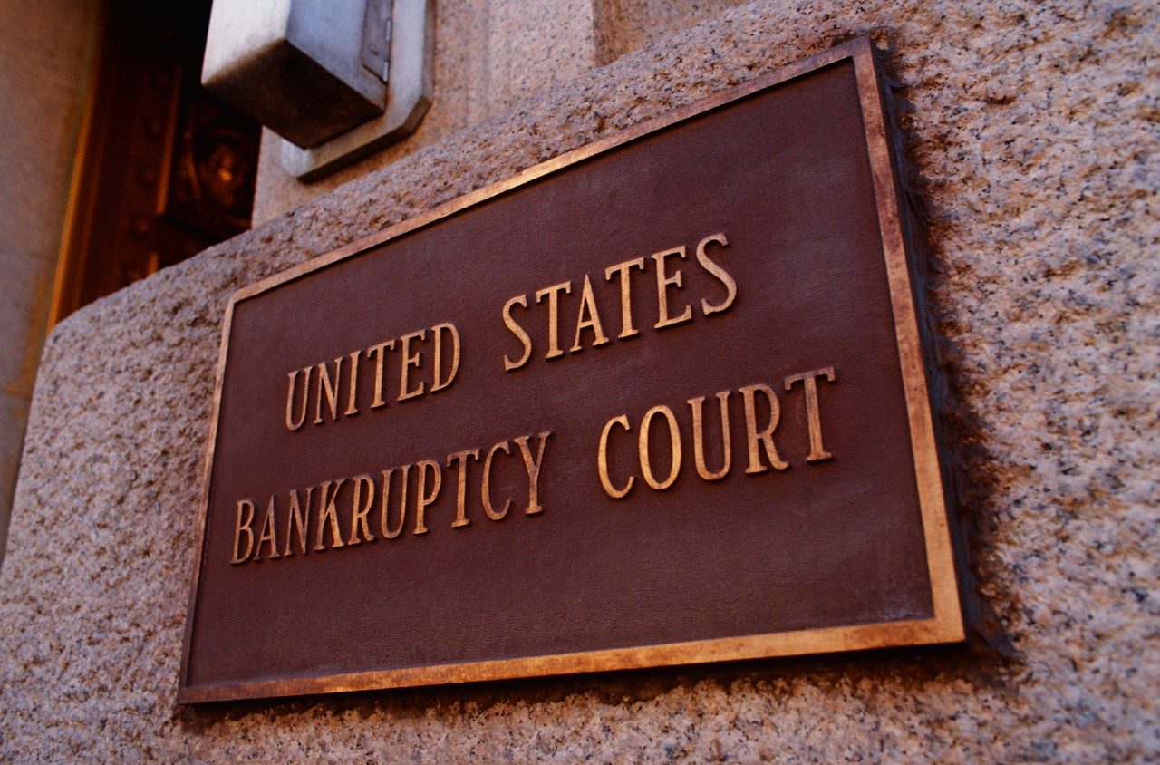 Вывеска федерального суда США по банкротству