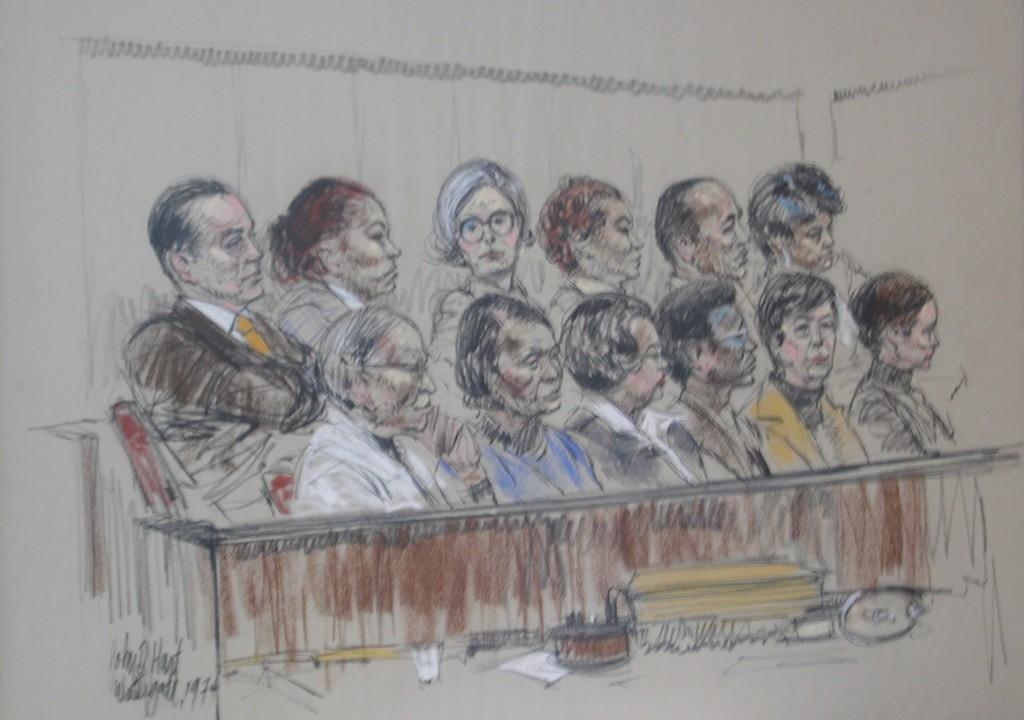 Присяжные слушают разьяснения и указания федерального судьи США