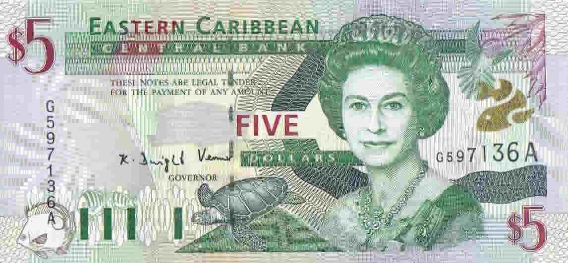 Валюта Восточно-Карибского Центрального Банка по валютному курсу