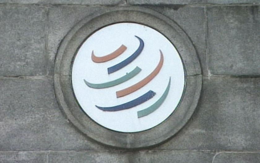 Логотип ВТО на стене