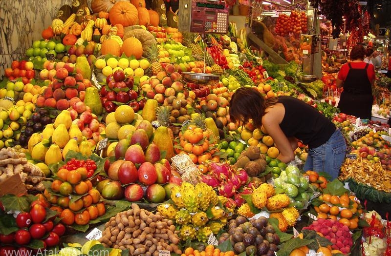 Рынок</a> тропических продуктов в Барселоне, La Boqueria