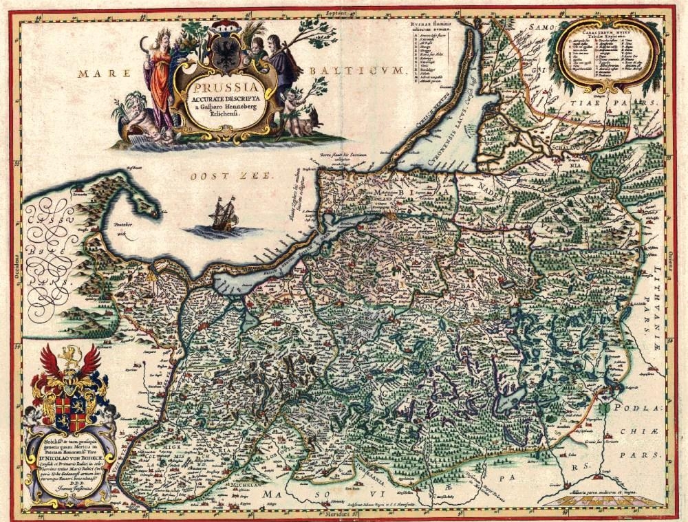 Карта Пруссии