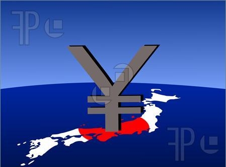 Йена на карте Японии