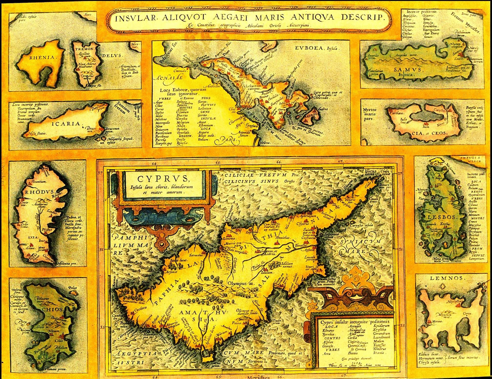 древняя карта Кипра