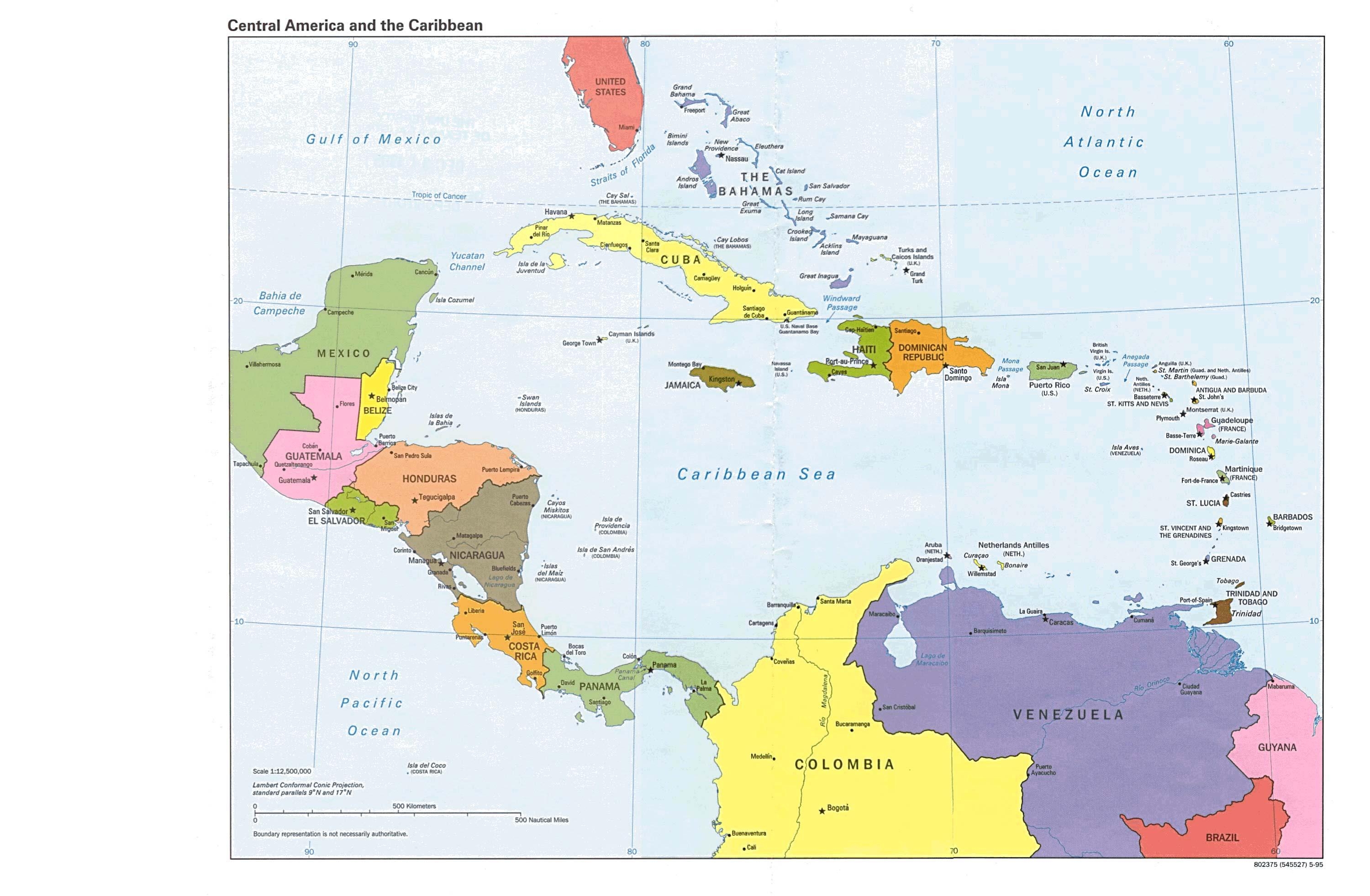 Центральная Америка</a> карта