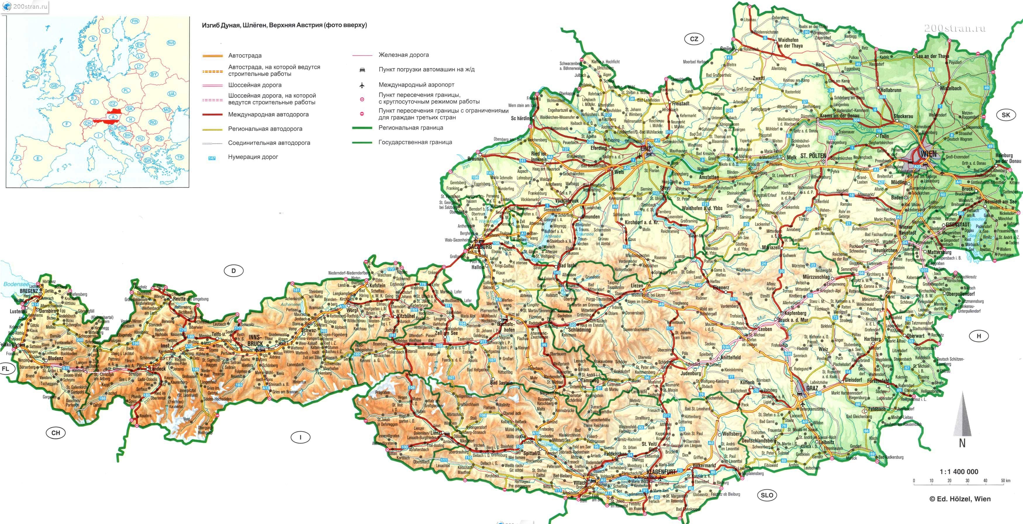 австрия карта