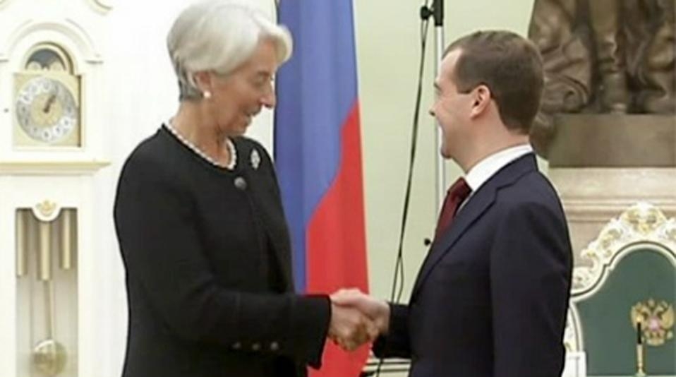Визит директора МВФ в Россию