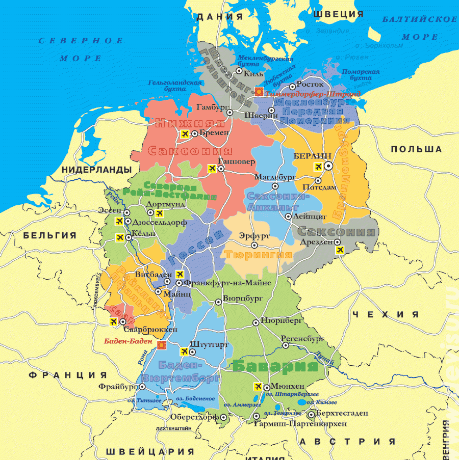 Карта-Германии