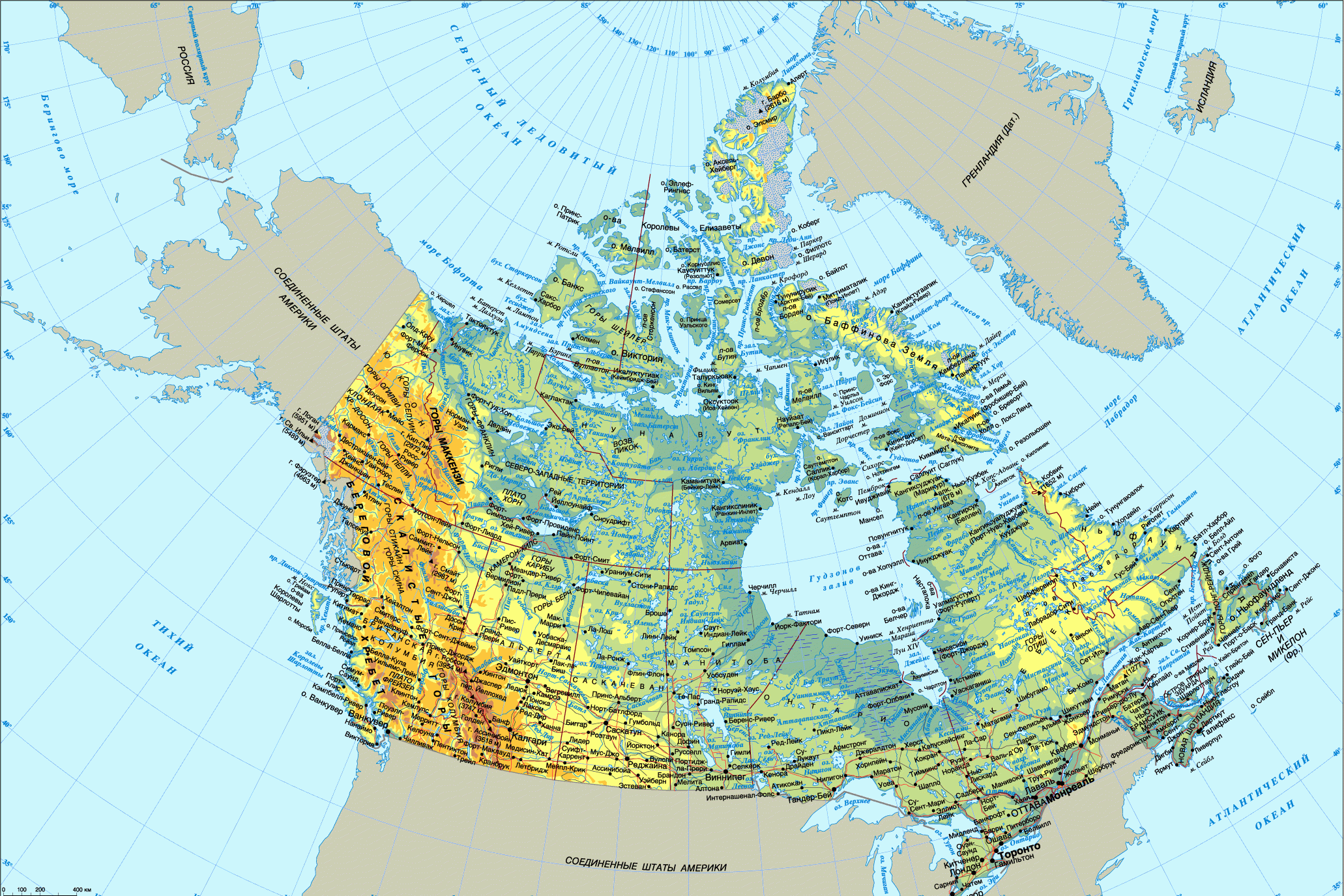Канада карта