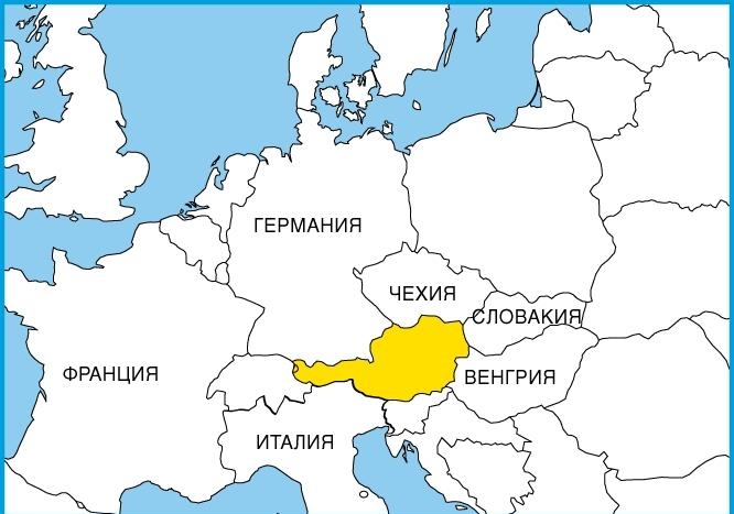 Расположение Австрии