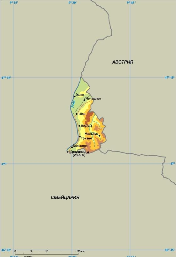 Карта Лихтештейна