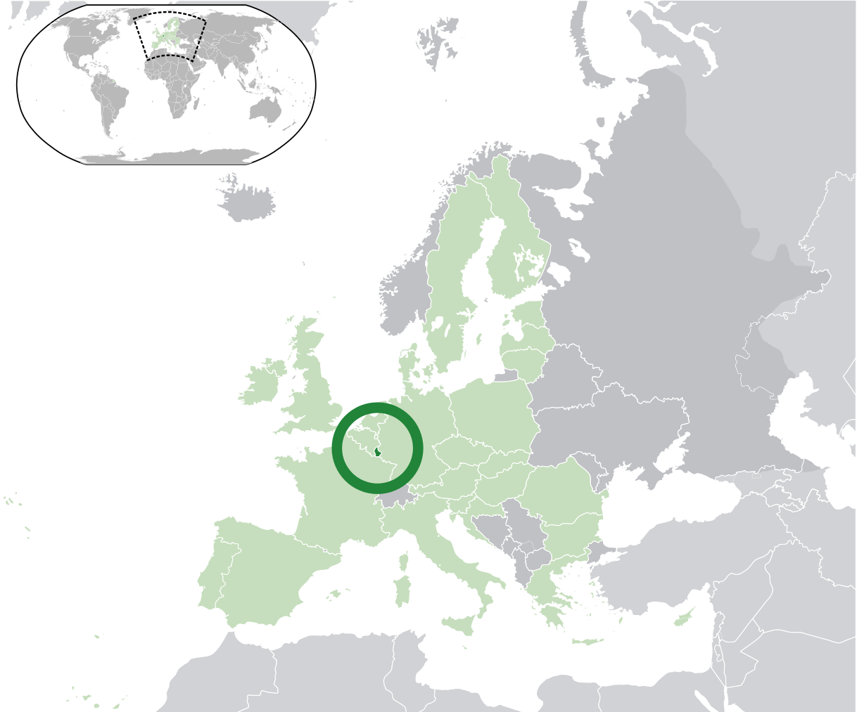 Расположение Люксембурга
