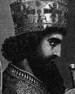 3.36 Персидский царь Ксеркс, с гравюры 