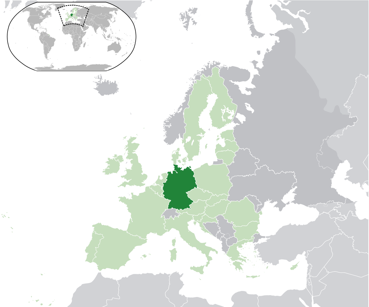 Расположение Германии