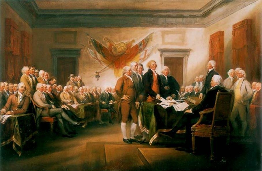 Подписание Декларации независимости североамериканских колоний