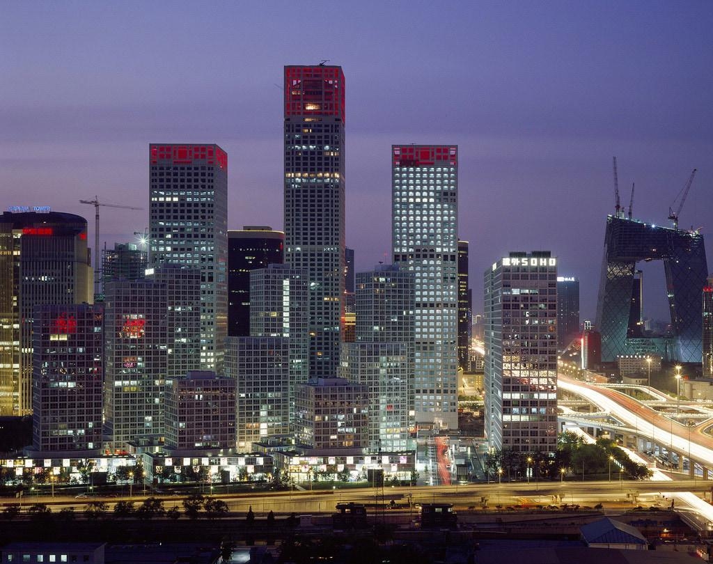 Ночной вид на Пекин, столицы Китая