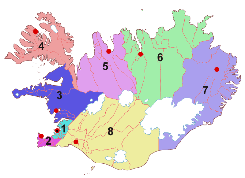 Администратвино-территориальное деление Исландии