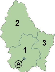 Деление Люксембурга на округа