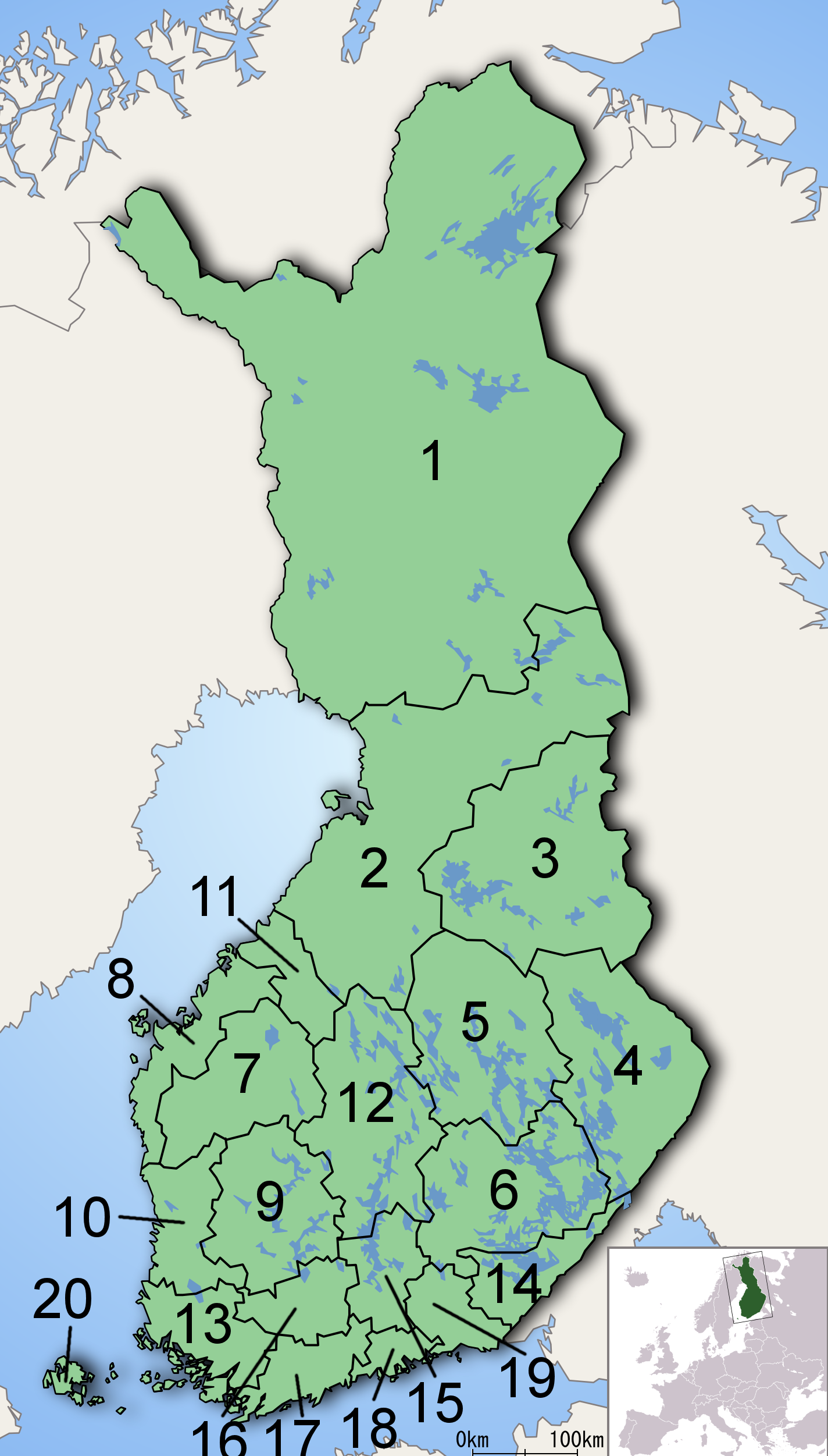 Административно-территориальное деление Финляндии