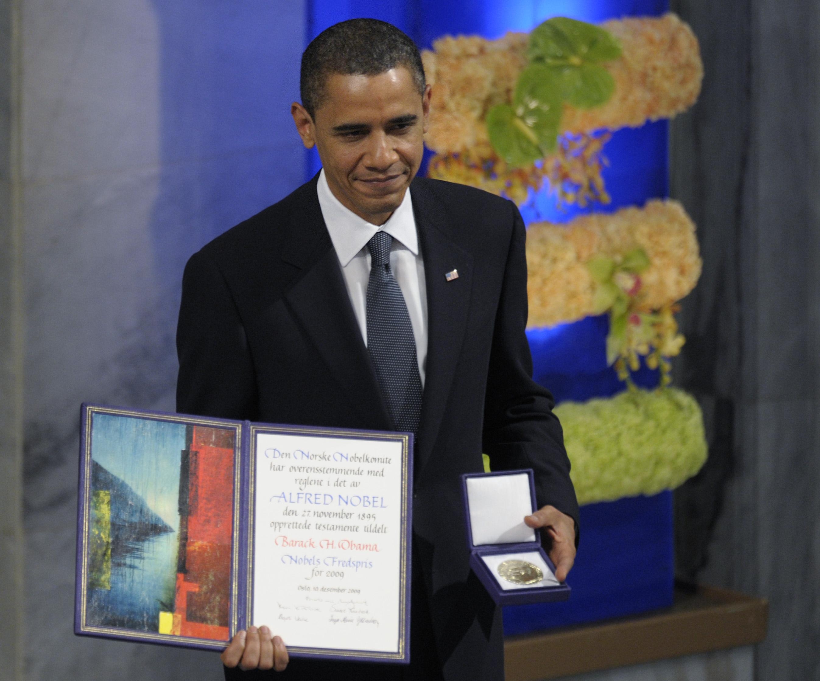 Барак Обама получил премию мира