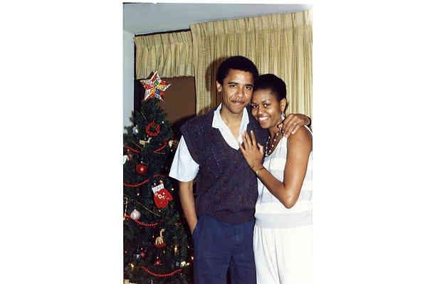 Барак Обама с будущей женой Мишель Робинсон