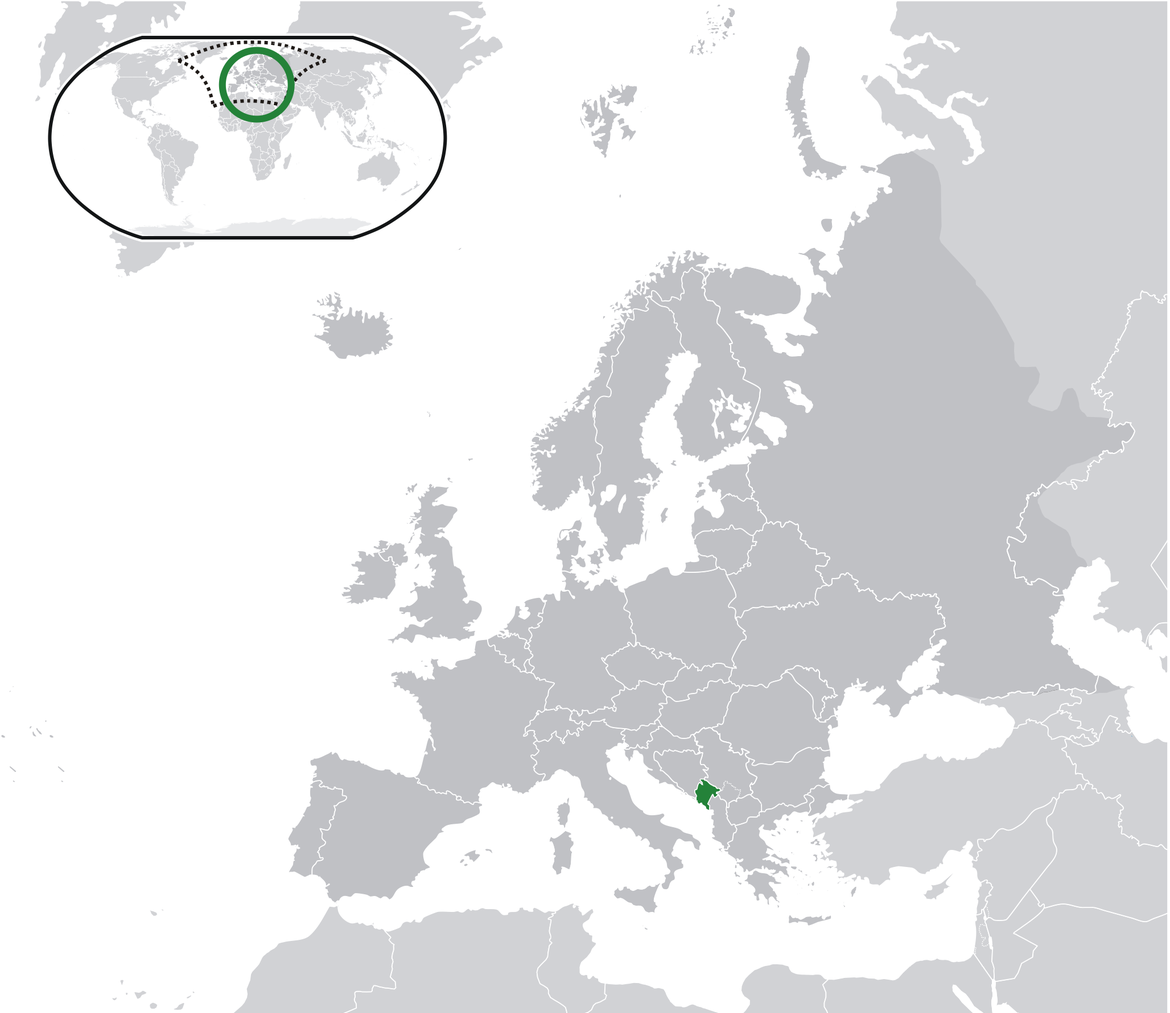 Расположение Черногории