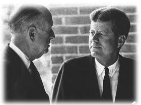 Юджин Р Блэк с президентом США Дж Кеннеди