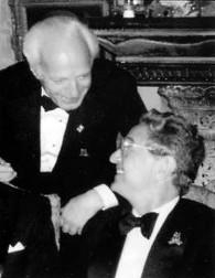 Джордж Сорос и Карл Поппер во время написания диссертации Сороса