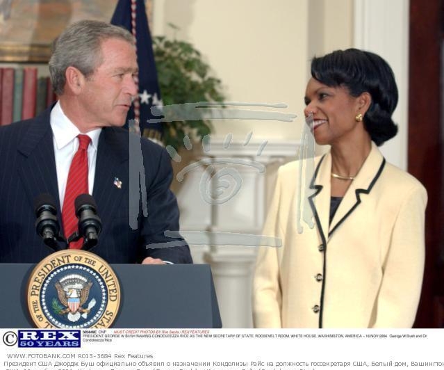 4.1 Джордж Буш официально объявил о назначении Кондолизы Райс на должность госсекретаря США