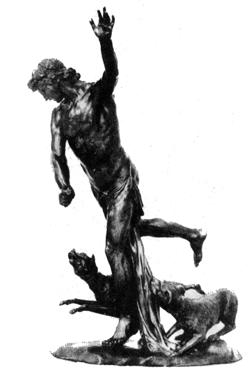 1.6 И. П. Прокофьев. Актеон, преследуемый собаками (1748), отлито с гипсового оригинала, бронза
