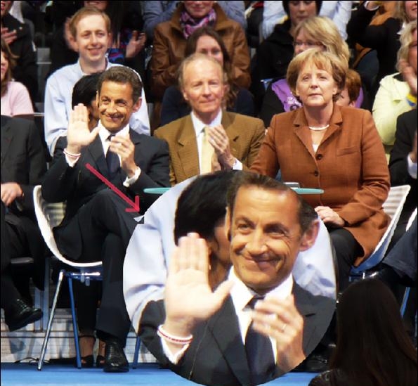 5.13 Николя Саркози носит на руке бело-красно-белый браслет с надписью «За свободу»