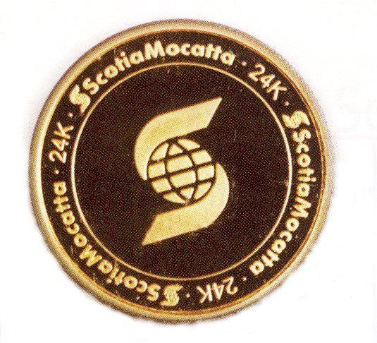 3. Золотая монета Scotiabank снимок 2006 год