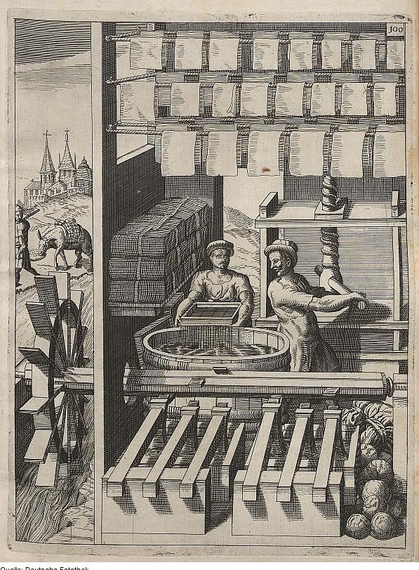 30. Изготовление бумаги в Европе в XV веке