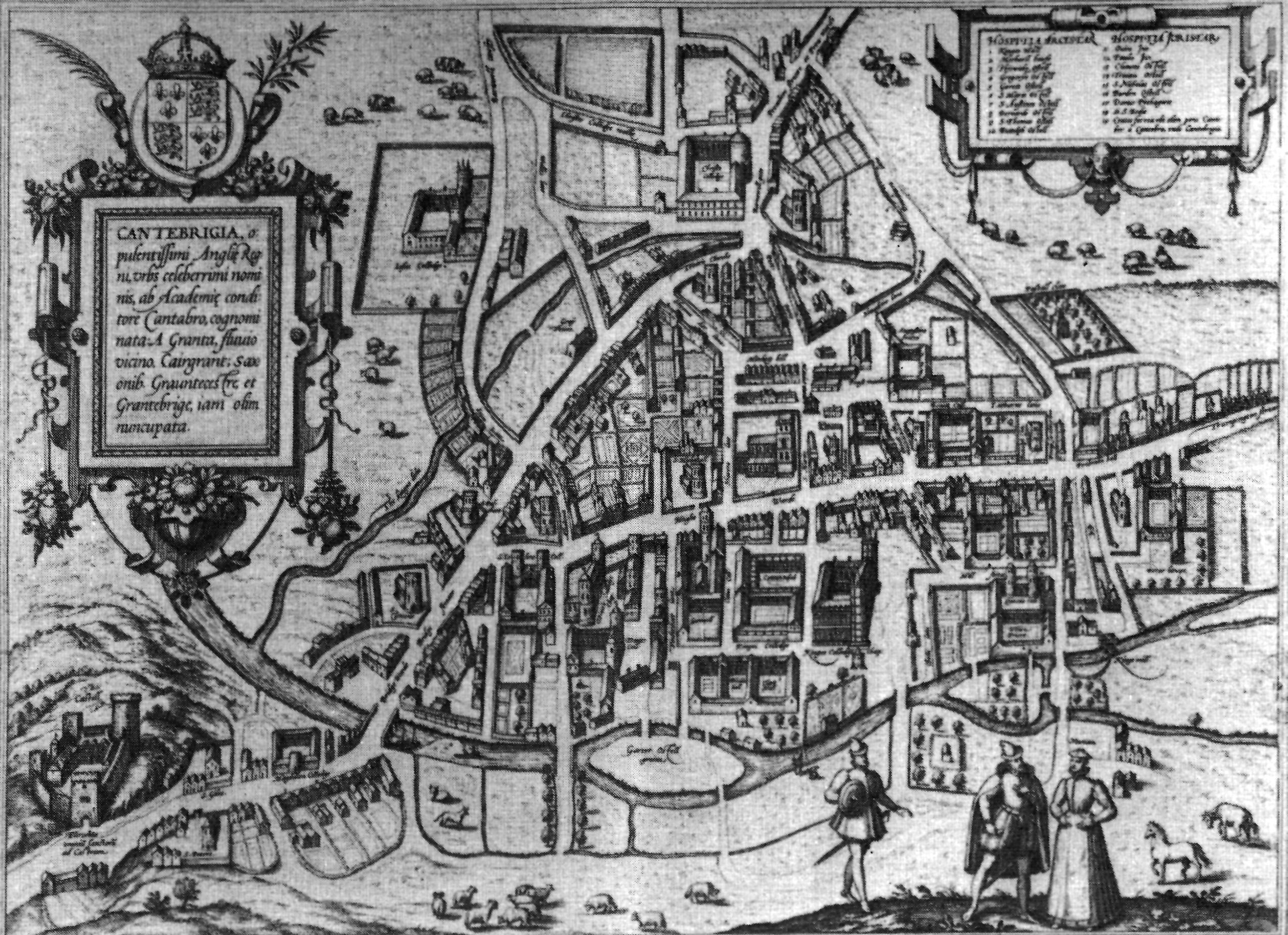 4. Карта города Кембридж в 1575 году