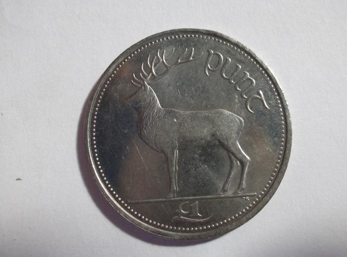 4. Один ирландский фунт монета 1980
