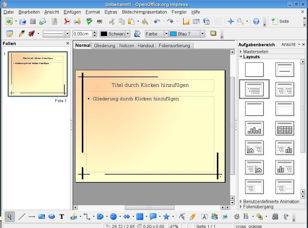 7. Программы с открытым исходным кодом OpenOffice.org Impress для создания презентаций