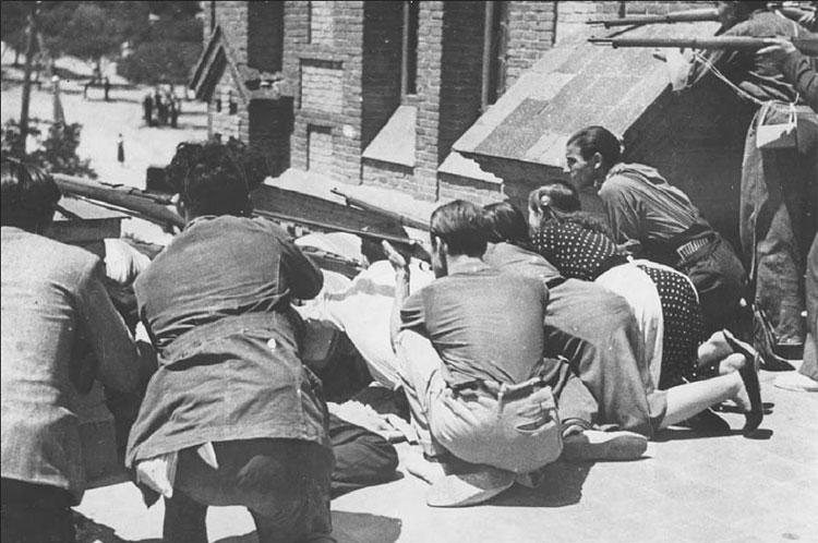 28. Бой фалангистов и народной милиции в районе мадридских казарм Монтанья. 30 июля 1936