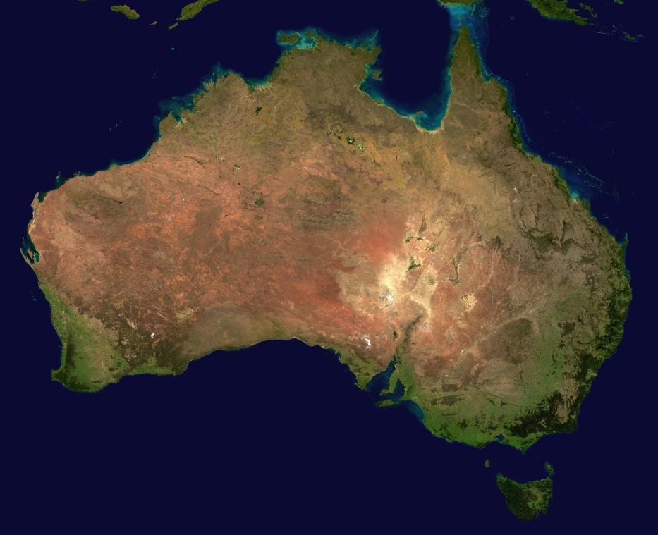 37. Снимок Австралии из космоса