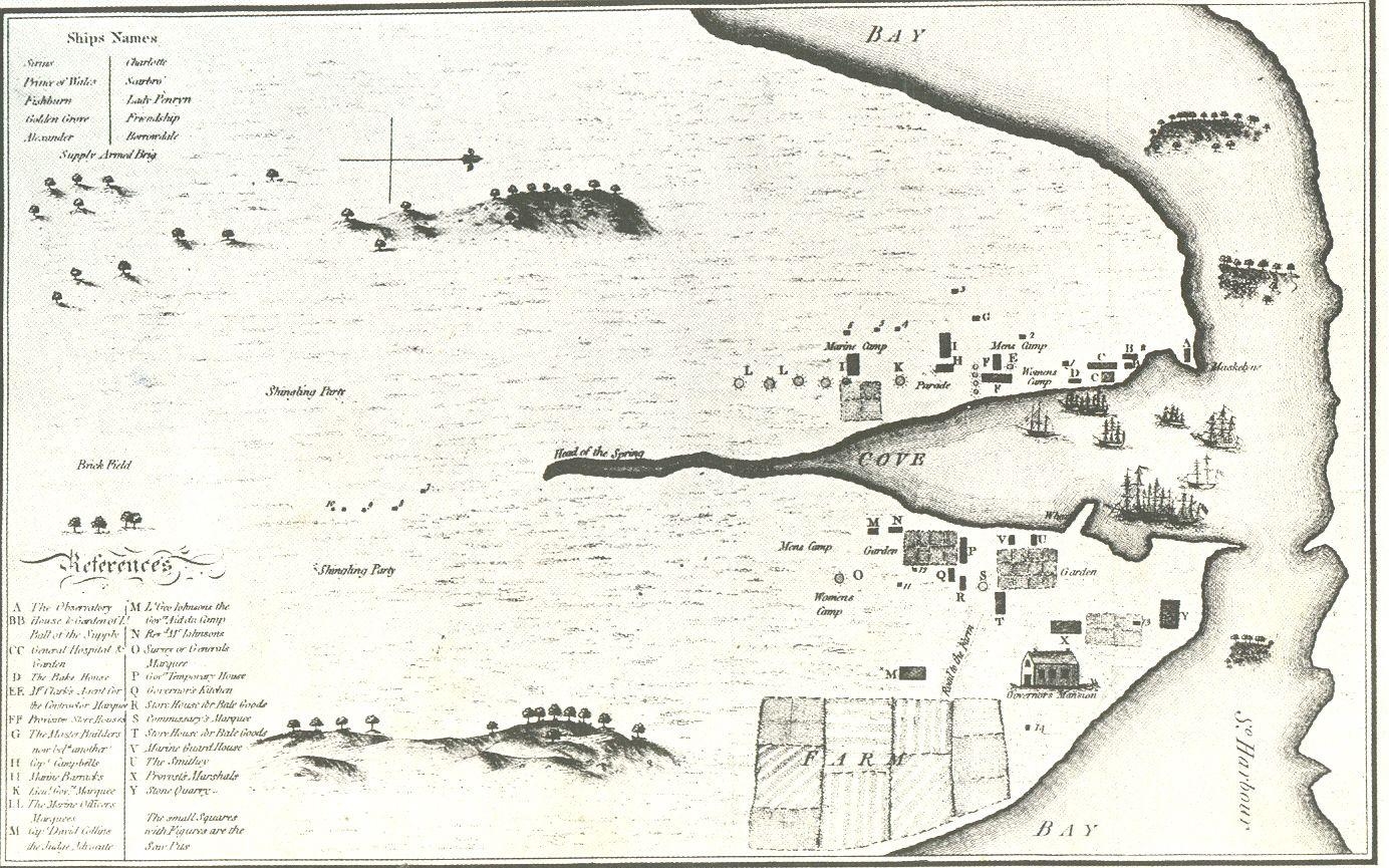 76. Первая карта Сиднея, опубликованная 24 июля 1789 года